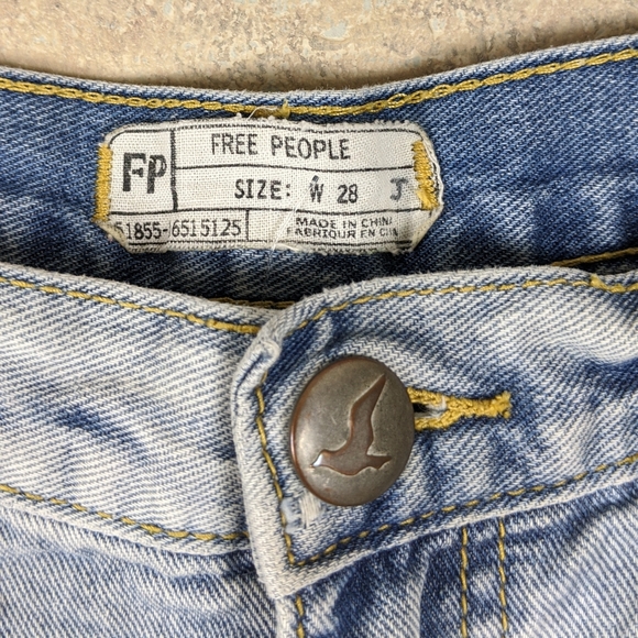 FREE PEOPLE Destroyed High Rise Denim Shorts - Picture 3 of 9